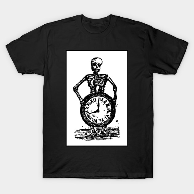 Day of the Dead  Skeleton with Clock T-Shirt by Scarebaby